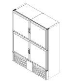 Descarga Dibujos PDF Refrigerador VRD-42 4 puertas